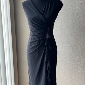 Ralph Lauren Black Draped Dress Stretching size 4